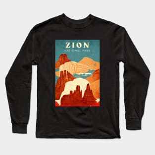 Zion National Park Retro Long Sleeve T-Shirt